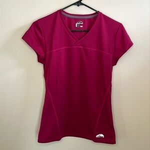 GOLITE SMALL EGGPLANT PURPLE FITTED SHORT SLEEVE SHIRT